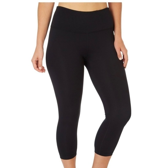 𝅺YOGALICIOUS black crop mesh back leggings size small - Picture 1 of 7